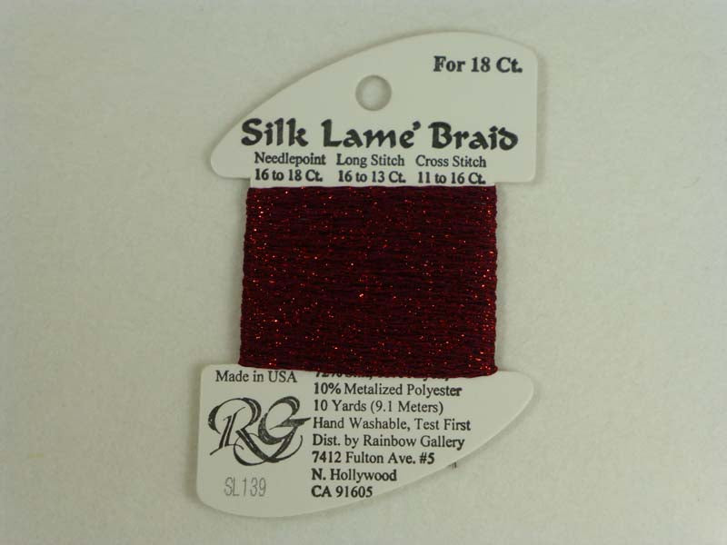 Silk Lame Braid SL139 Cardinal