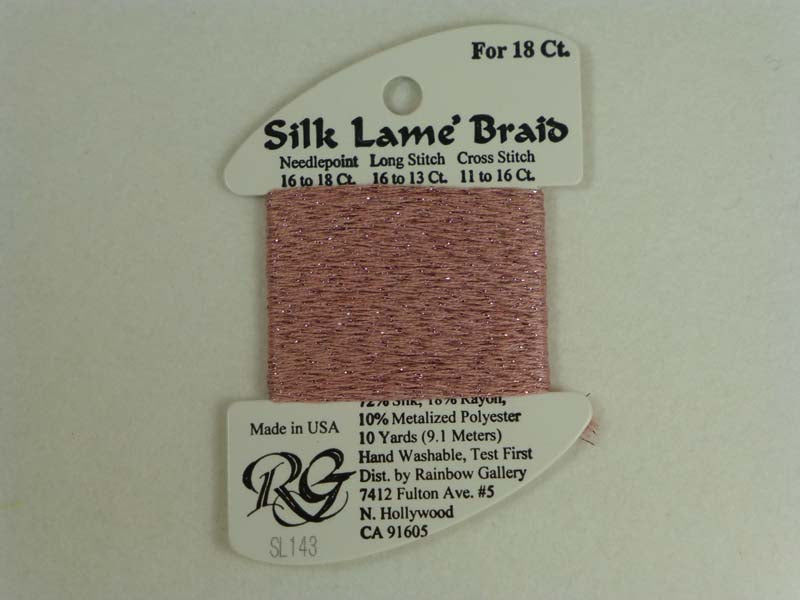 Silk Lame Braid SL143 Cameo Pink