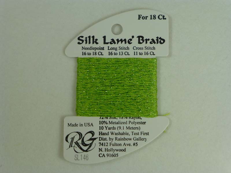 Silk Lame Braid SL146 Apple Green