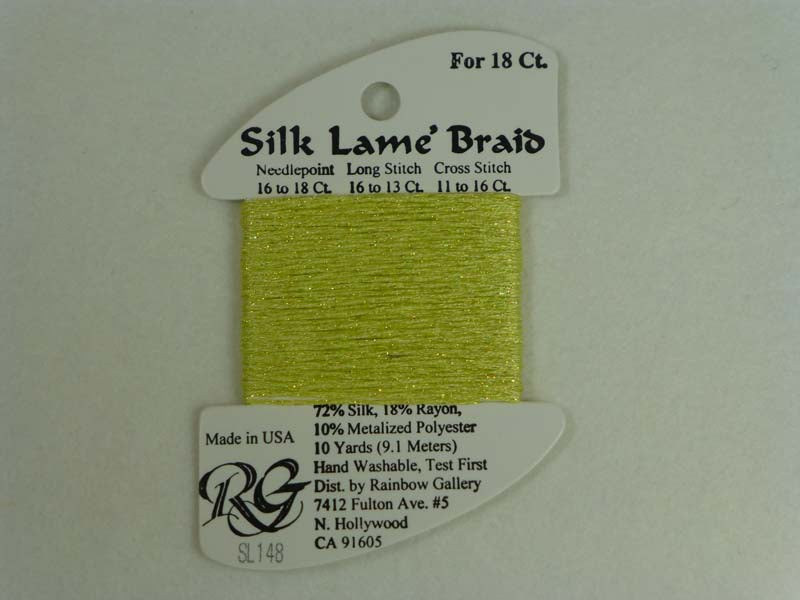 Silk Lame Braid SL148 Lemon Lime