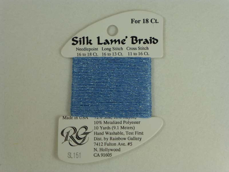 Silk Lame Braid SL151 Azure Blue