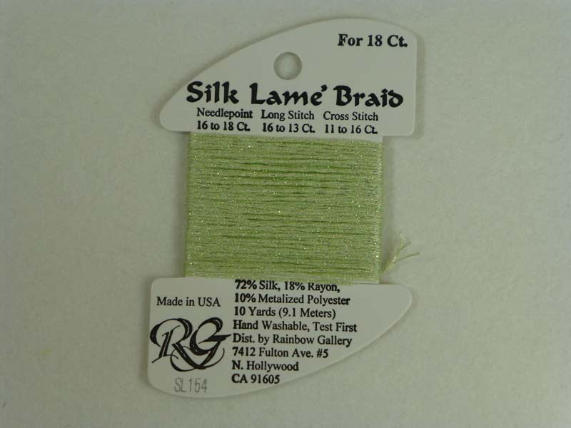 Silk Lame Braid SL154 Misty Green