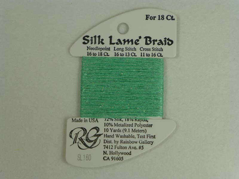 Silk Lame Braid SL160 Dark Mint