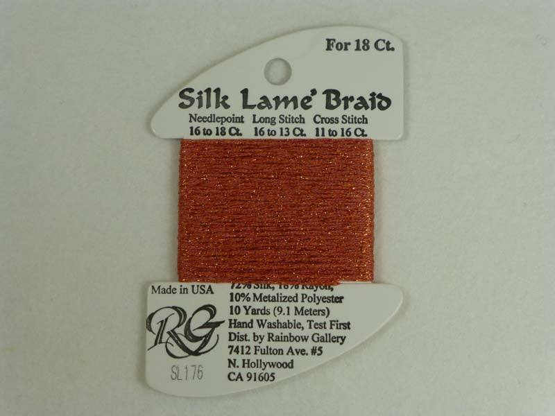 Silk Lame Braid SL176 Coral