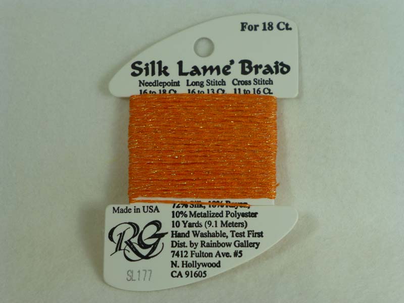 Silk Lame Braid SL177 Orange Pop