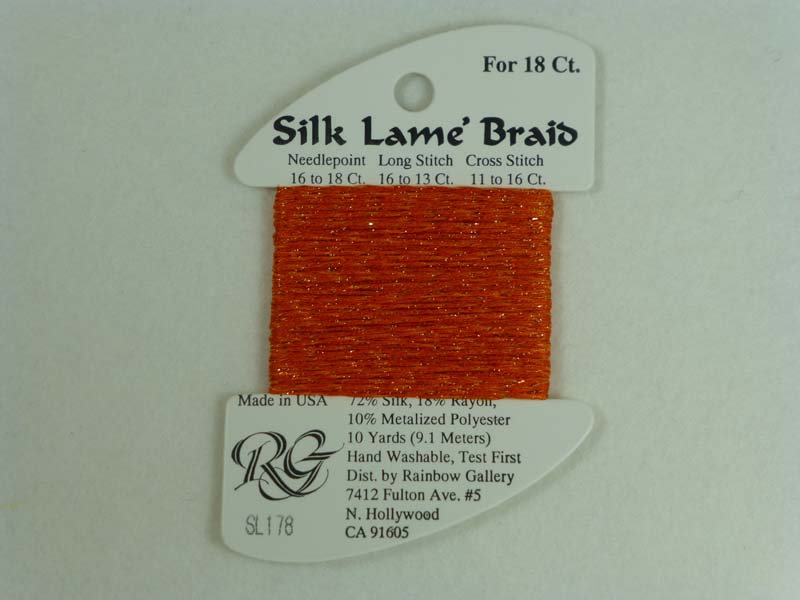 Silk Lame Braid SL178 Persimmon