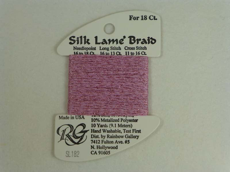 Silk Lame Braid SL182 Chateau Rose
