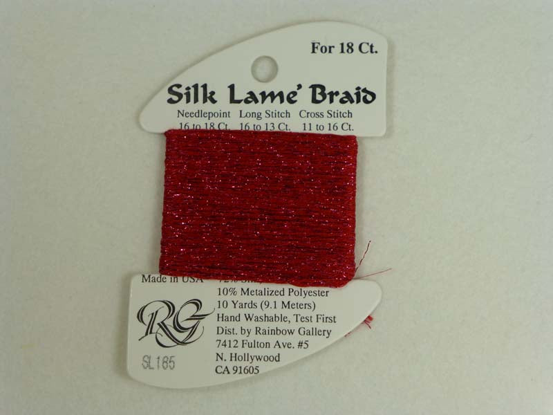 Silk Lame Braid SL185 Tango Red