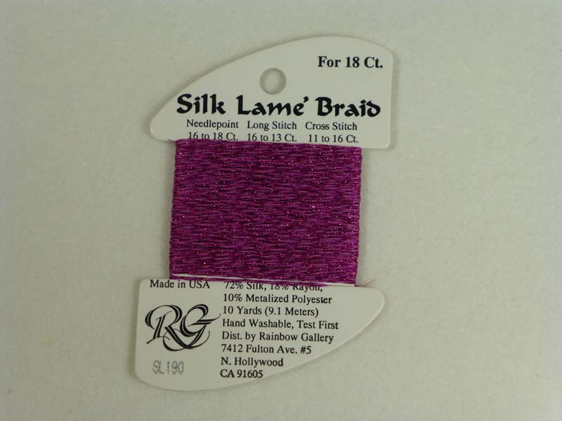 Silk Lame Braid SL190 Purple Orchid