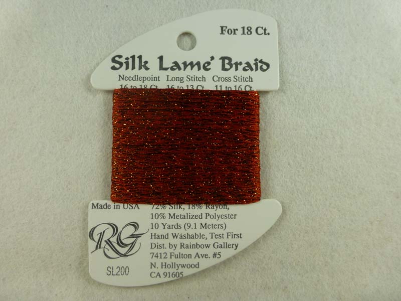 Silk Lame Braid SL200 Burnt Brick