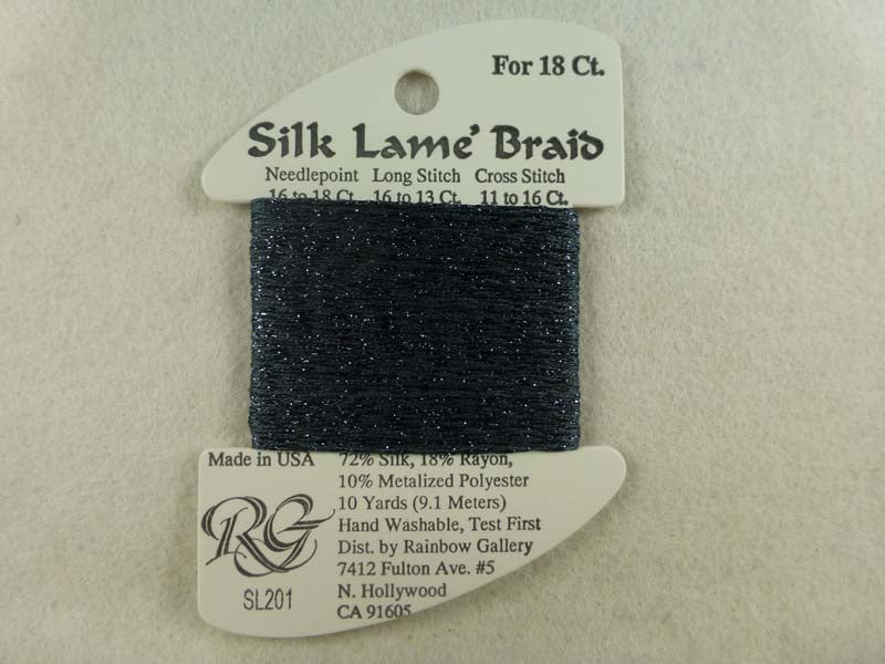 Silk Lame Braid SL201 Gunmetal