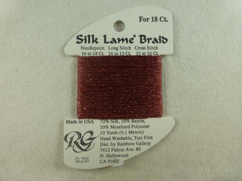 Silk Lame Braid SL206  Nostalgia Rose