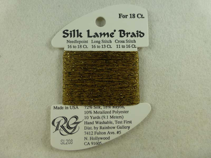 Silk Lame Braid SL208 Antique Bronze