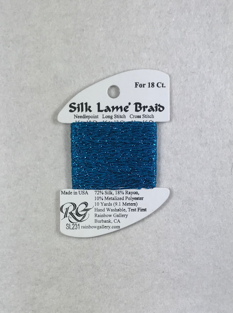 Silk Lame Braid SL231 Blue Jewell