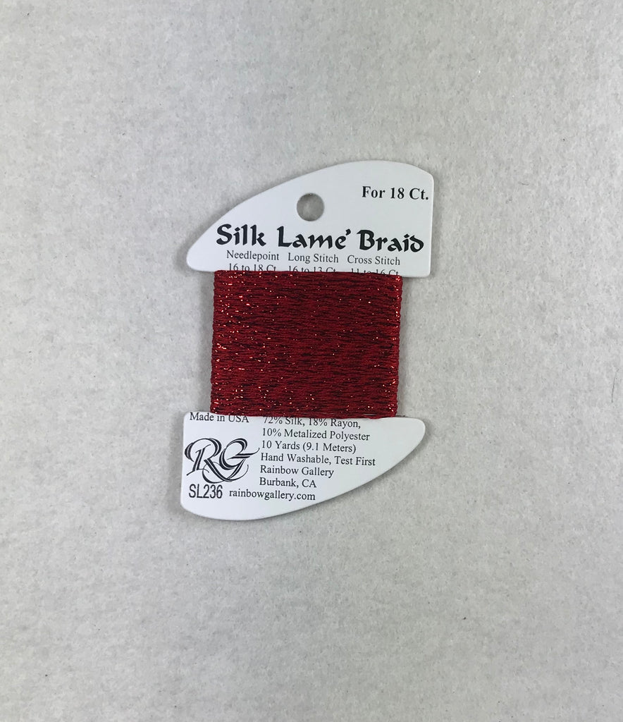 Silk Lame Braid SL236 True Red