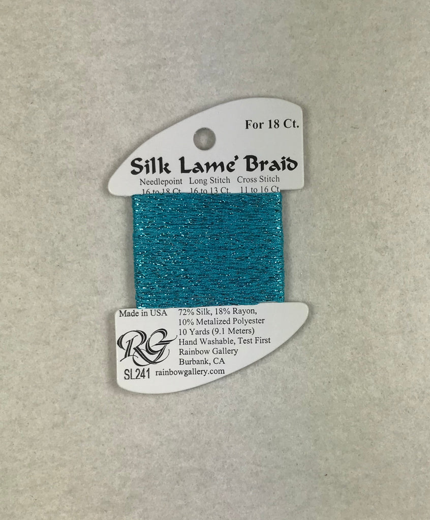 Silk Lame Braid SL241 Scuba Blue