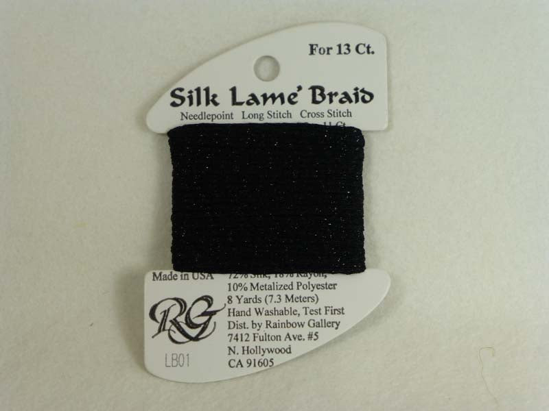 Silk Lame Braid LB01 Black