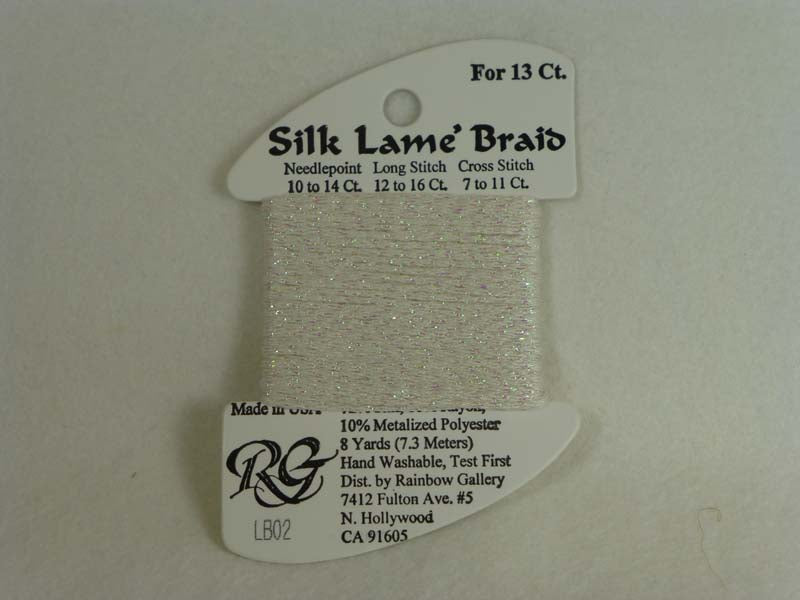 Silk Lame Braid LB02 White