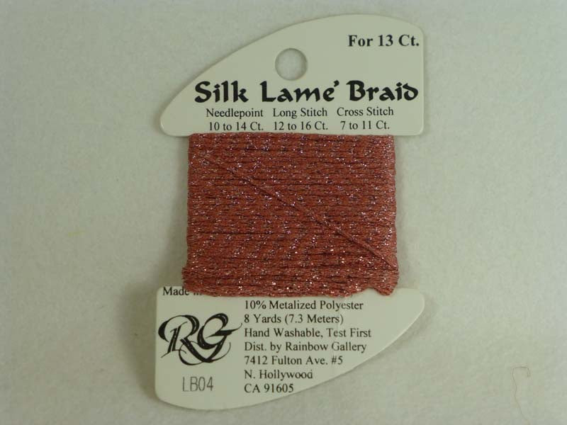 Silk Lame Braid LB04 Antique Rose