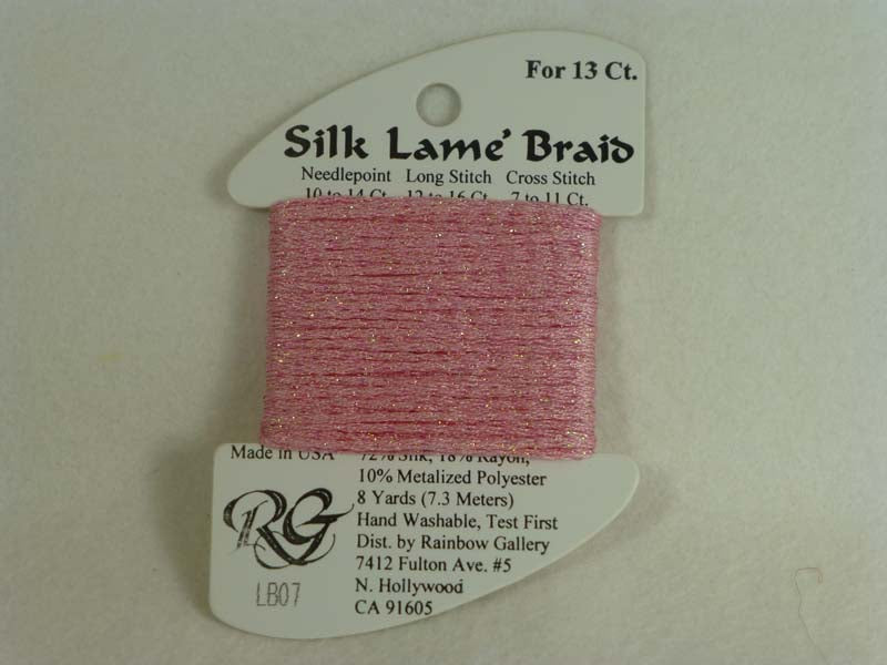 Silk Lame Braid LB07 Pink