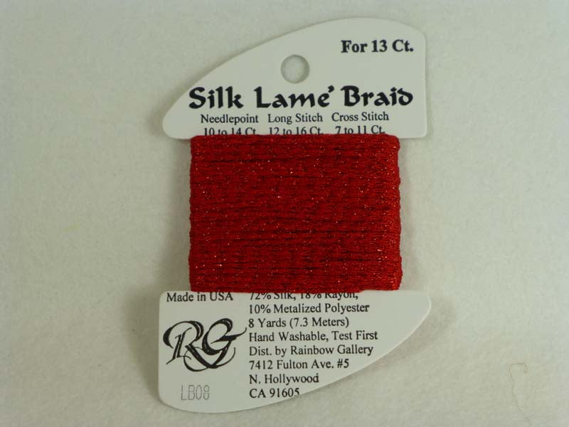Silk Lame Braid LB08 Red