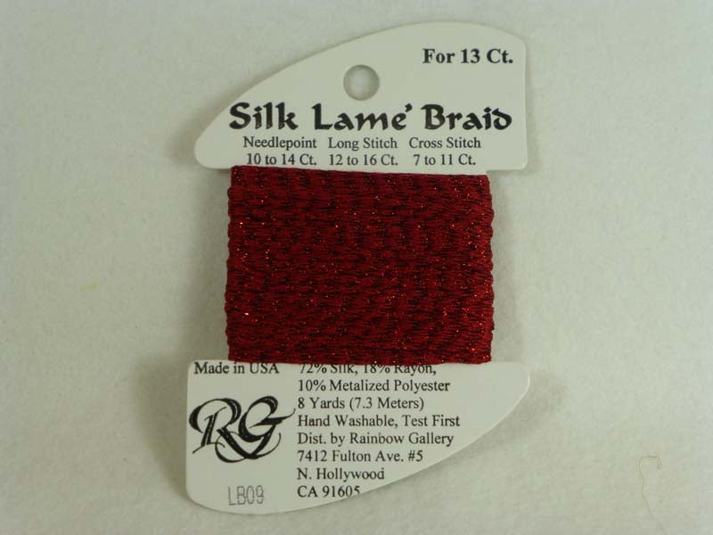 Silk Lame Braid LB09 Dark Red
