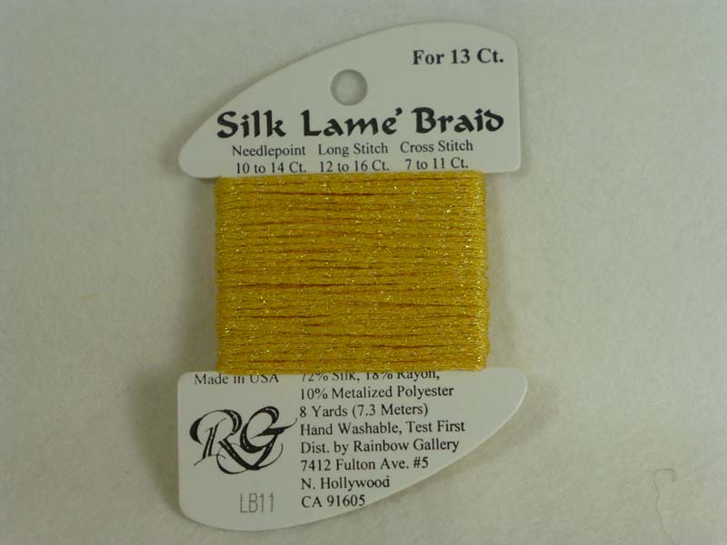 Silk Lame Braid LB11 Yellow