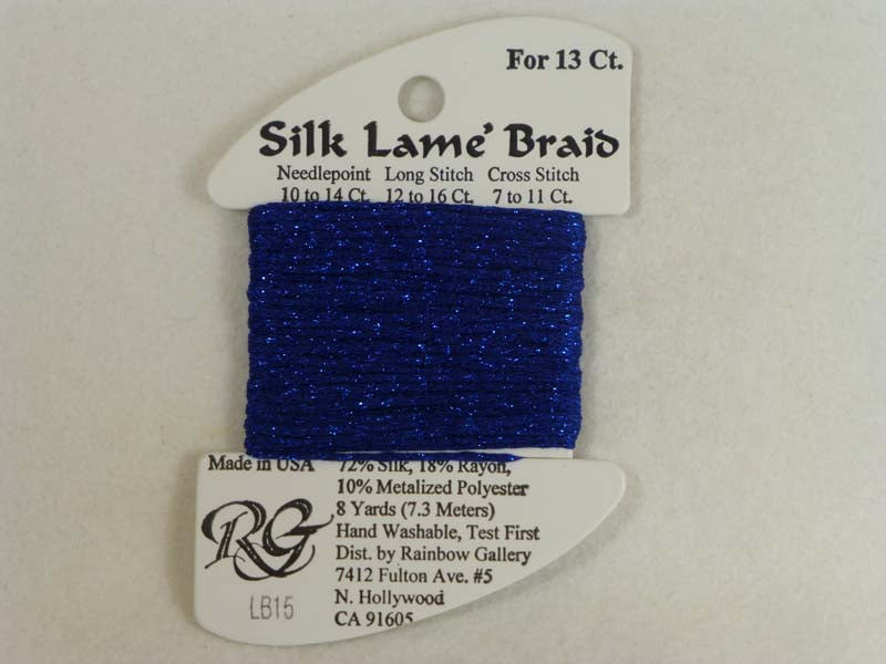 Silk Lame Braid LB15 Dark Blue