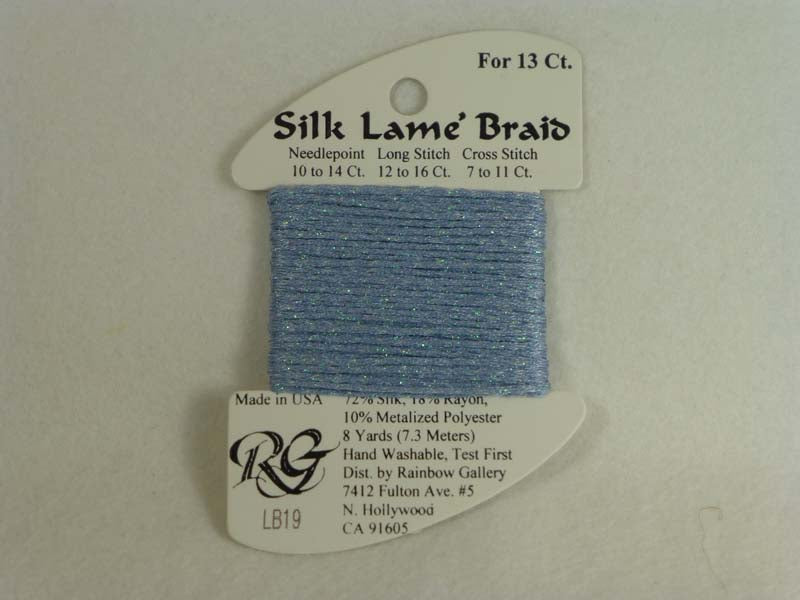 Silk Lame Braid LB19 Antique Blue