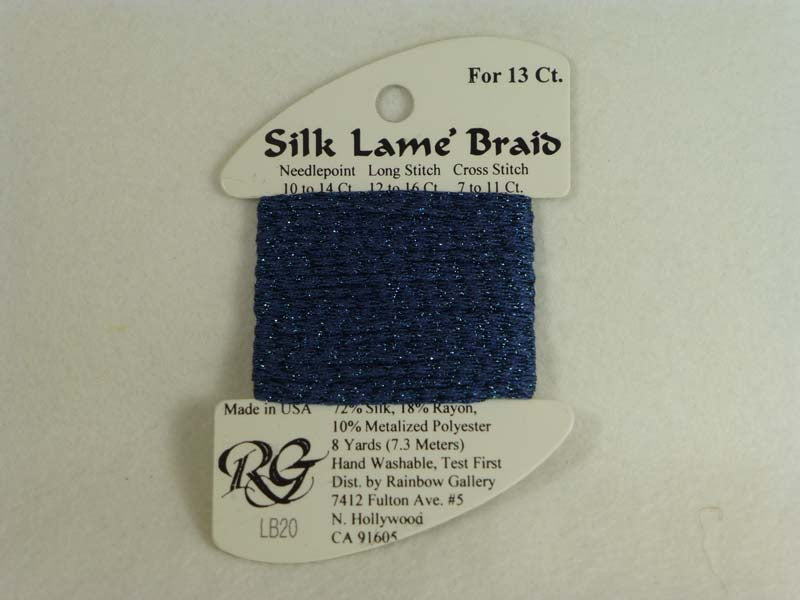 Silk Lame Braid LB20 Dark Antique Blue