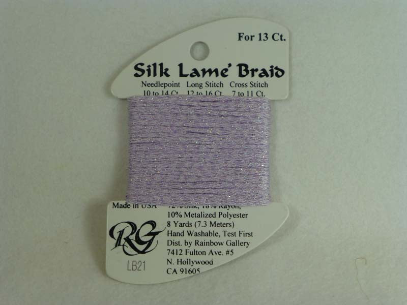 Silk Lame Braid LB21 Lite Lavender