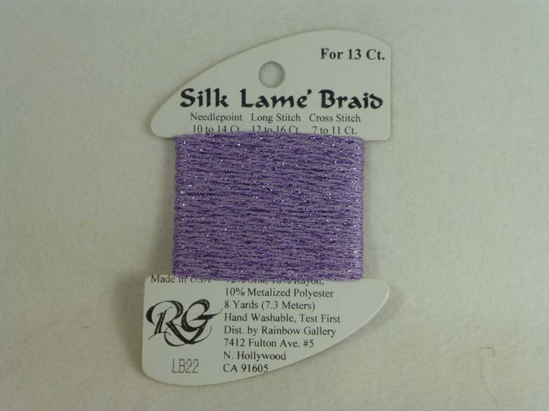 Silk Lame Braid LB22 Lavender