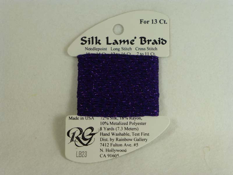 Silk Lame Braid LB23 Dark Lavender
