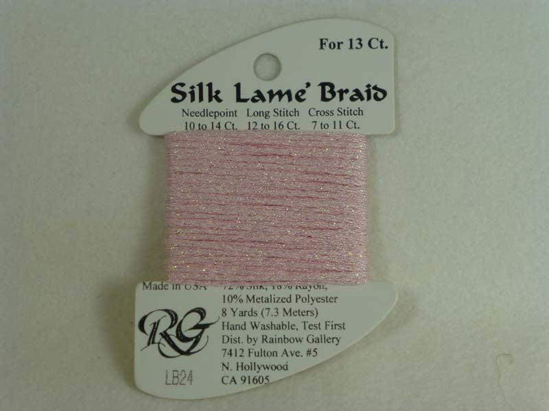 Silk Lame Braid LB24 Baby Pink