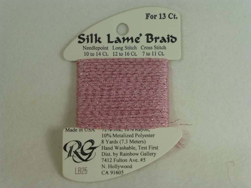 Silk Lame Braid LB25 Rose Pink