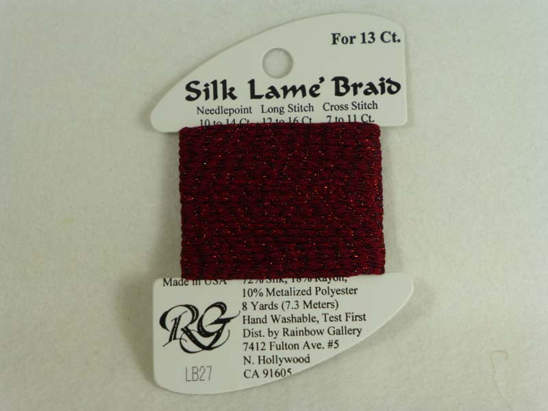 Silk Lame Braid LB27 Garnet