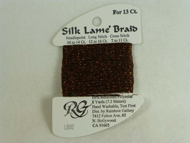 Silk Lame Braid LB32 Coffee