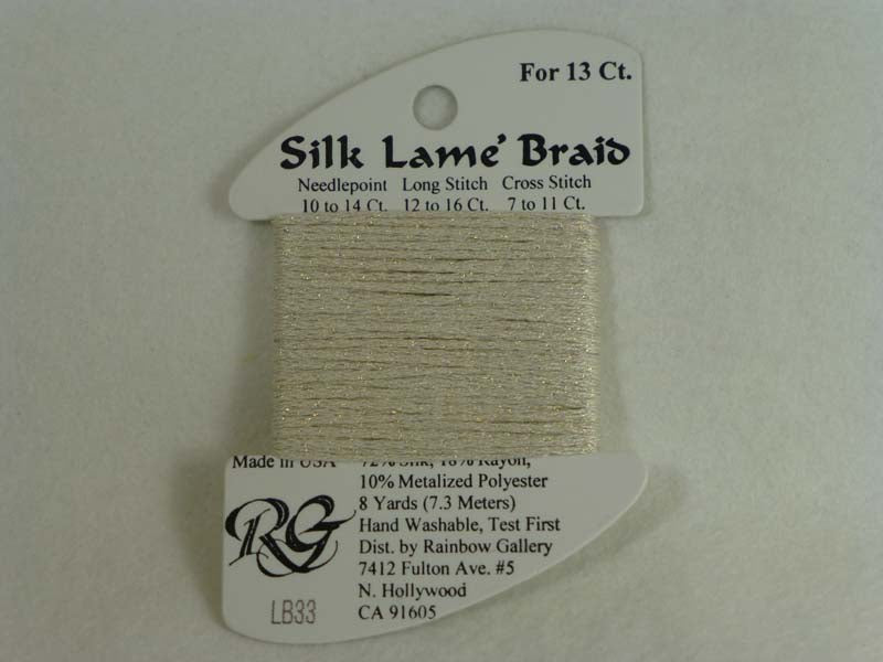 Silk Lame Braid LB33 Eggshell