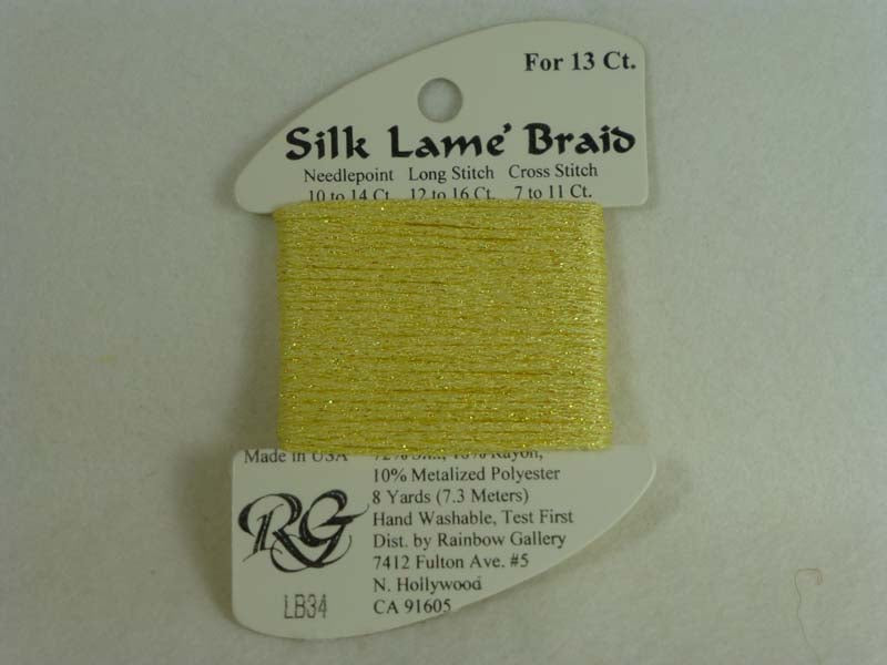 Silk Lame Braid LB34 Lemon