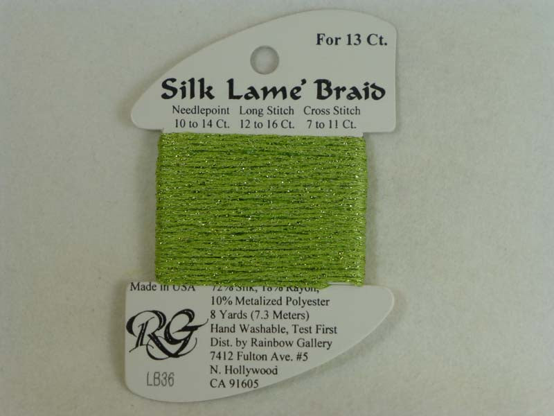 Silk Lame Braid LB36 Chartreuse