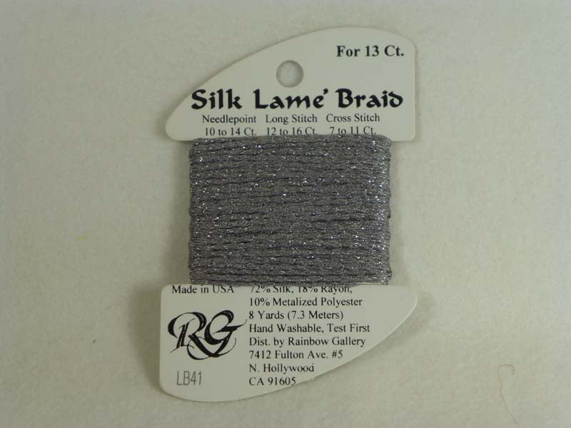 Silk Lame Braid LB41 Pewter