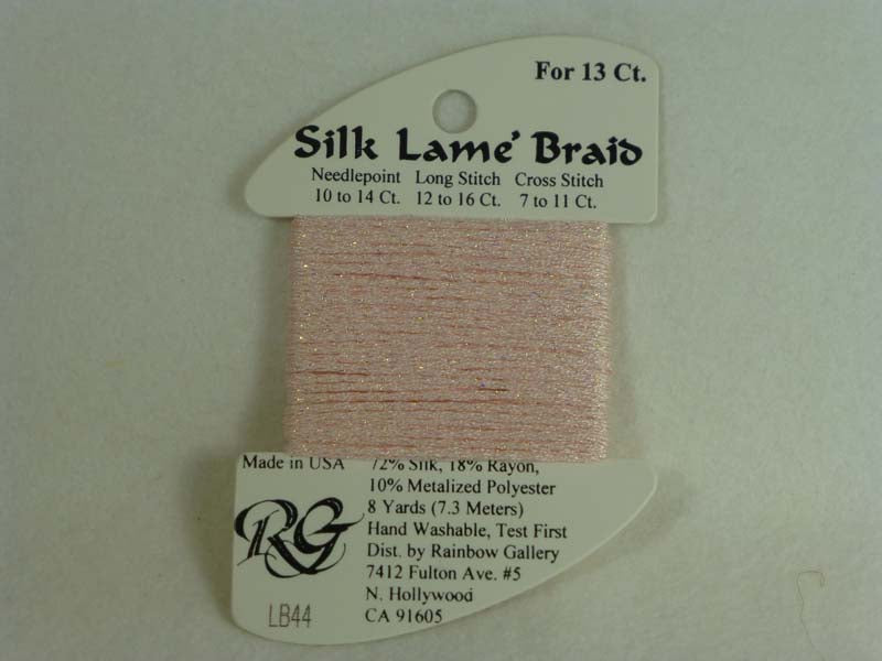 Silk Lame Braid LB44 Lite Shell Pink