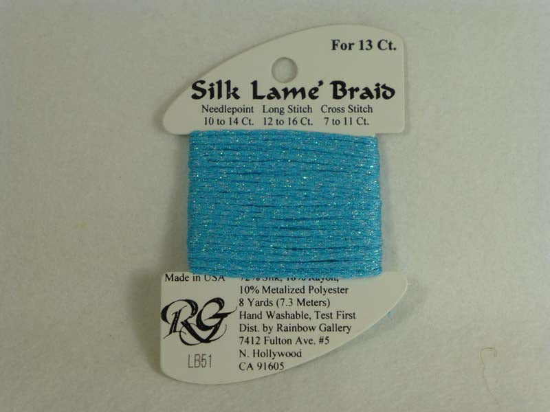 Silk Lame Braid LB51 Turquoise