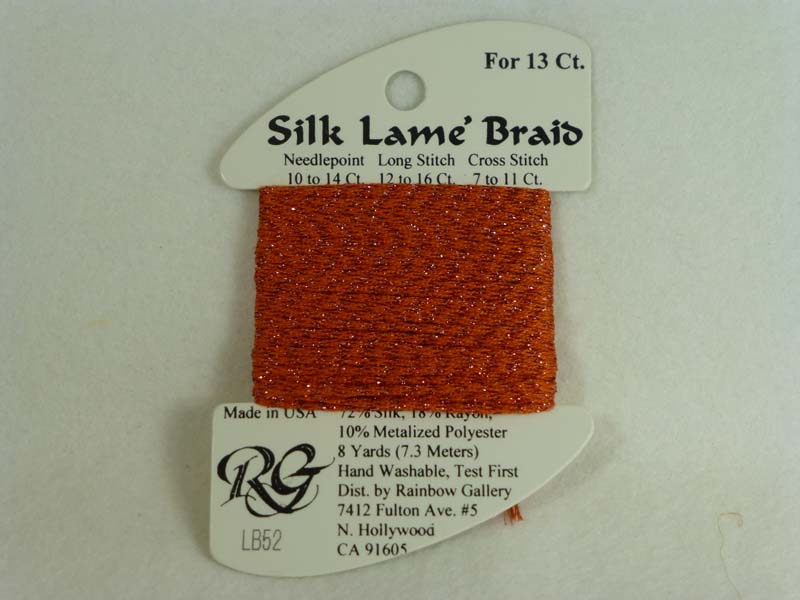 Silk Lame Braid LB52 Pumpkin