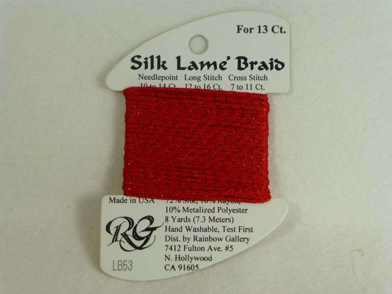 Silk Lame Braid LB53 Crimson