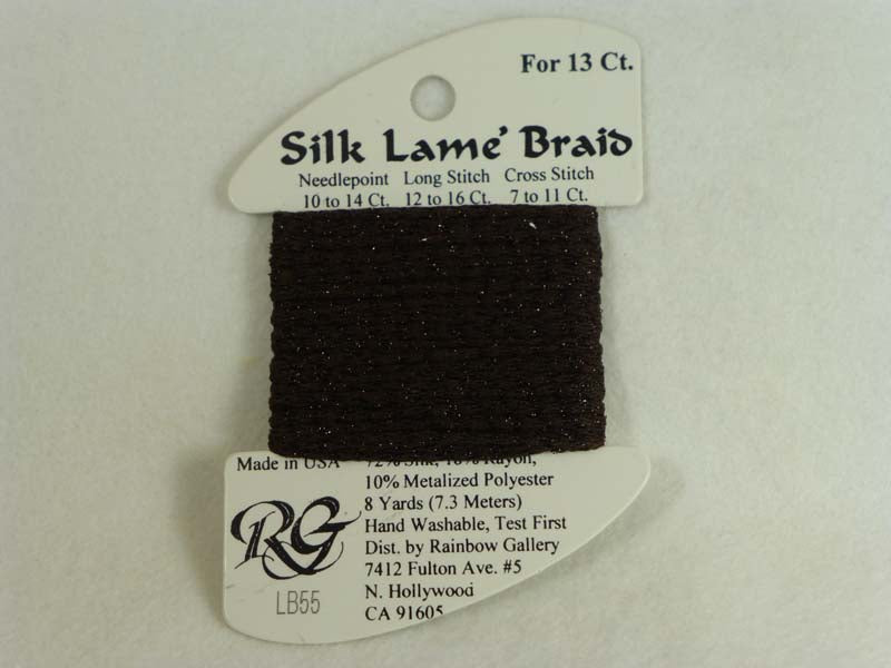 Silk Lame Braid LB55 Dark Chocolate