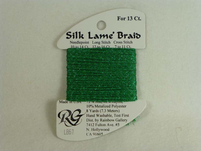 Silk Lame Braid LB57 Christmas Green