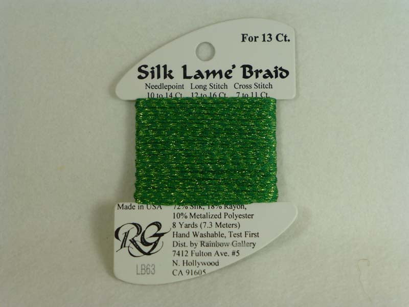 Silk Lame Braid LB63 Emerald