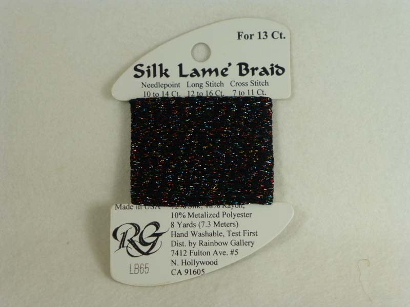 Silk Lame Braid LB65 Black Sparkle