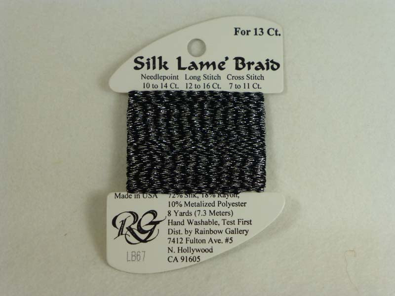 Silk Lame Braid LB67 Antique Silver